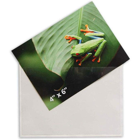 TARIFOLD Index Card Pocket, Self-Adhesive, Top Opening 4" x 6", PK100 21160
